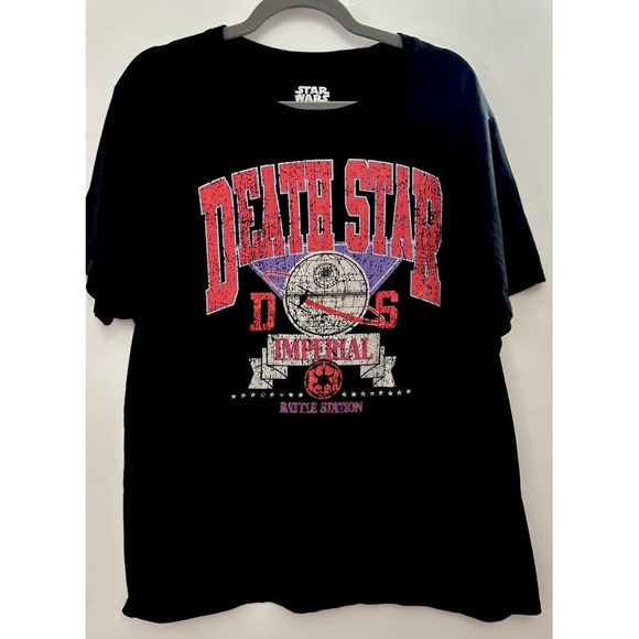 Star Wars Death Star T-Shirt Men's XL Black Imperial Battle Station Graphic Tee - Picture 1 of 3